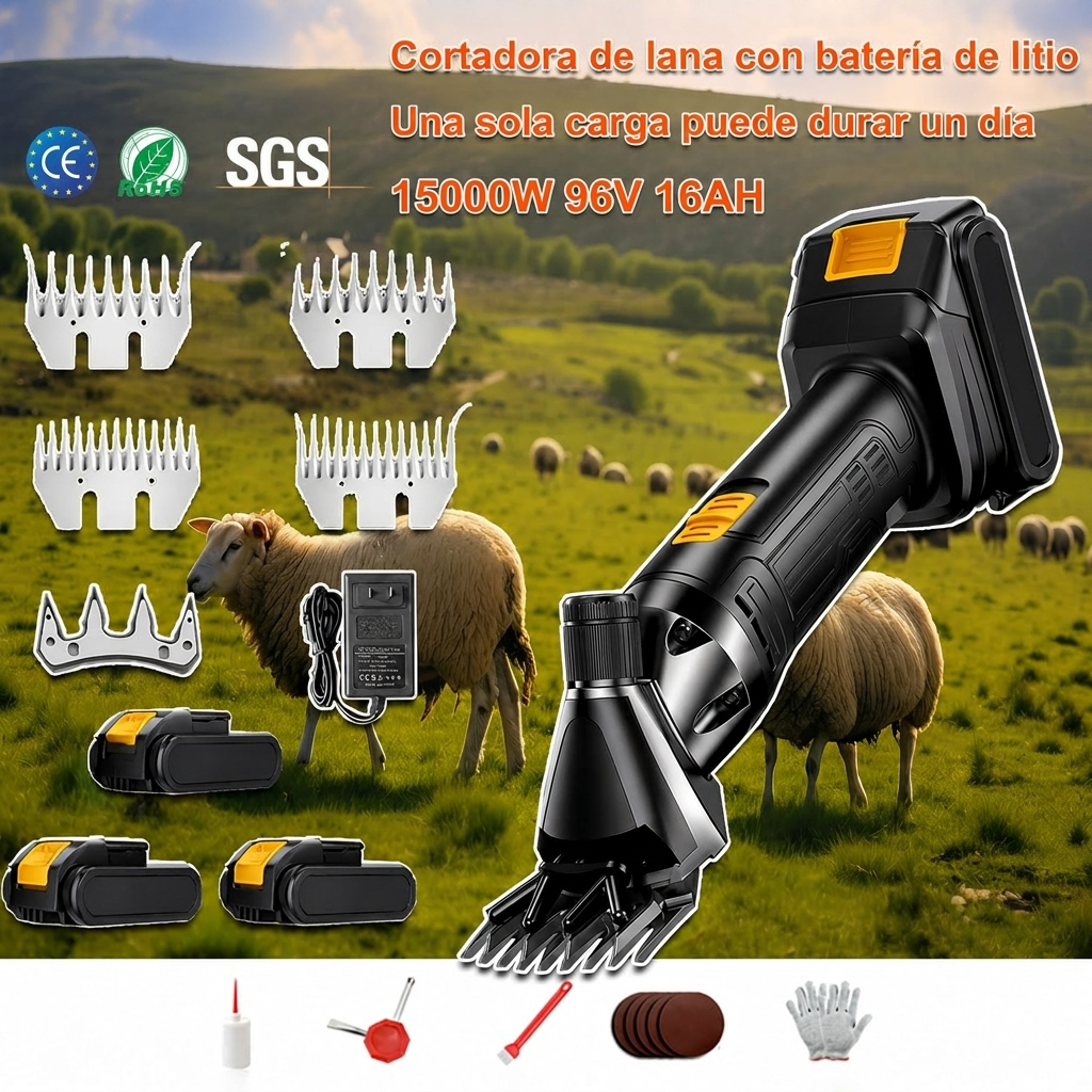 Esquiladora de ovejas inalámbrica profesional
